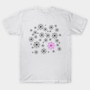 Hand Drawn Mandalas with Pink One T-Shirt